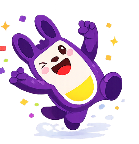 Pokiddo purple mascot